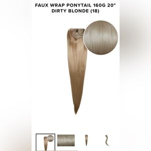 Ponytail wrap #18 dirty blonde NWOT
